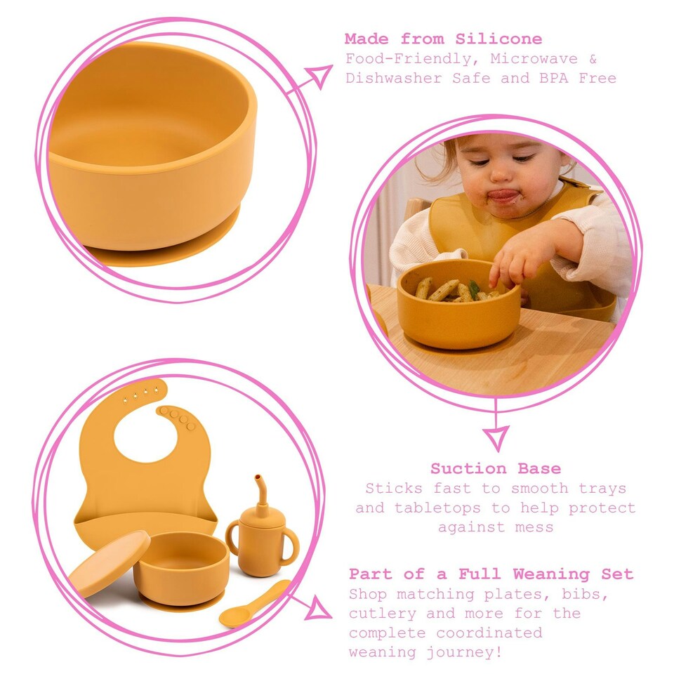 image 1 of Tiny Dining Baby Silicone Suction Bowl - Tradewinds Grey