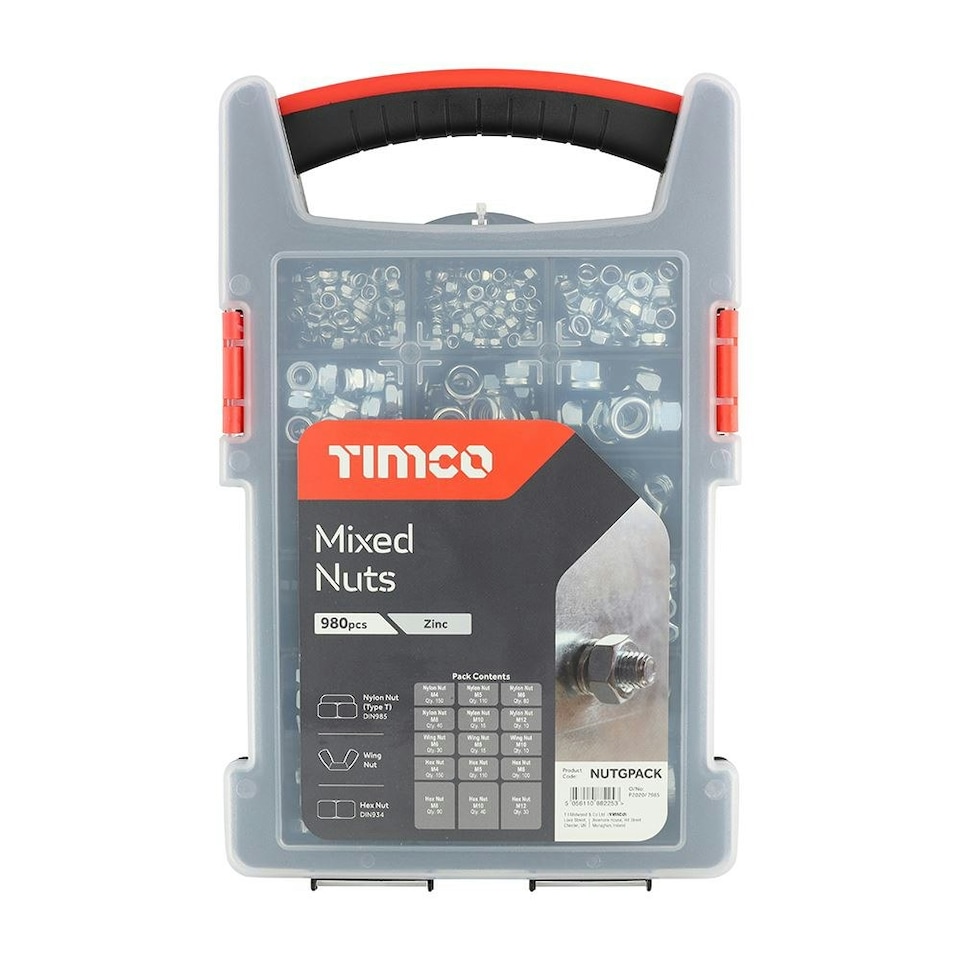 image 1 of Timco - Mixed Nuts Grab Pack - Zinc (Size 980pcs - 980 Pieces)