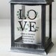 image 2 of Personalised LOVE Wedding Black LED Lantern