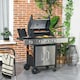 image 2 of Outsunny Deluxe Gas Barbecue Grill 3+1 Burner Garden BBQ w/ Large Cooking Area