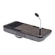 image 1 of Teamson Home Portable Laptop Desk with Cushioned Bottom, Detachable LED Light & Mouse Pad, Brown/Grey