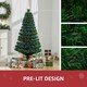 image 5 of HOMCOM 5FT Pre-Lit Fibre Optic Christmas Tree Artificial Holiday Décor Metal
