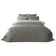 image 1 of Belledorm Lisbon Chevron Bedspread - Soft Grey - 260cm x 260cm