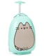 image 1 of Pusheen Kids Suitcase | Mint Green Small Cabin Bag For Girls | Carry On Trolley with Extendable Handle | Smile Cartoon Pusheen The Cat Merchandise | Fun Travel Gift for Children and Teens