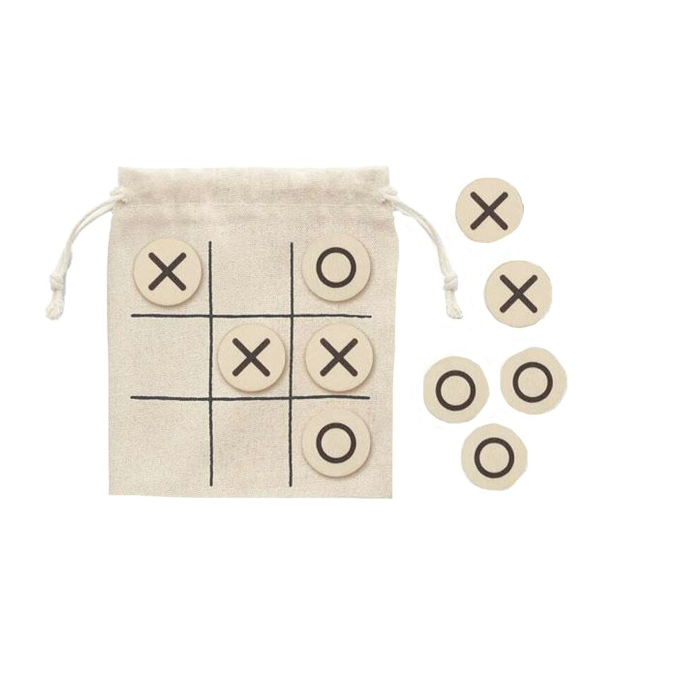 image 1 of MidOcean Topos Wooden Tic-Tac-Toe Game - Beige - One Size