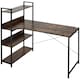 image 1 of HOMCOM Industrial Computer Desk with Storage Shelf Metal Frame