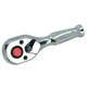 image 2 of 3/8in Drive Stubby Headed Ratchet Socket Driver 90 Teeth Quick Rel Reversible