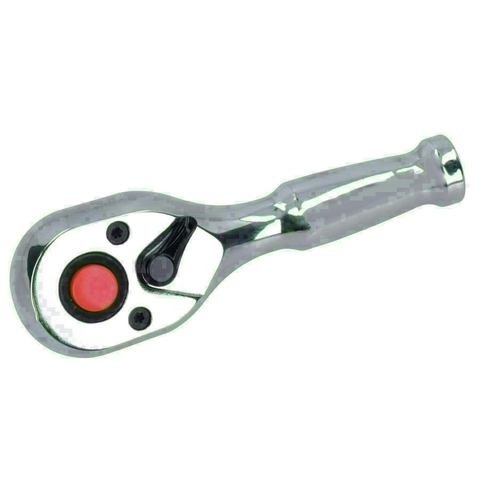 image 1 of 3/8in Drive Stubby Headed Ratchet Socket Driver 90 Teeth Quick Rel Reversible