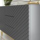image 5 of Grey Sideboard 140cm – Diamond Pattern Fronts with Gold Legs Grey
