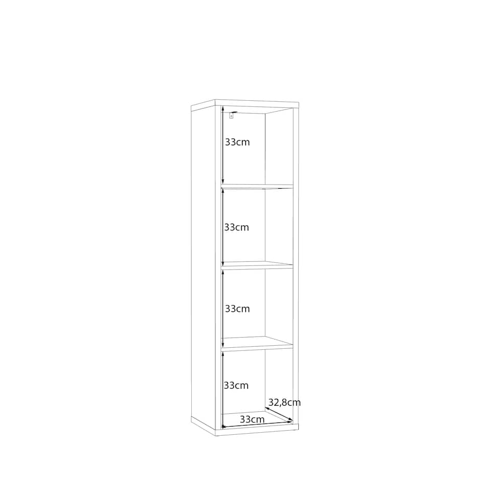 image 1 of Mauro 3 Shelves Storage Unit in Sand
