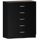 image 1 of Vida Designs Riano 5 Drawer Chest of Drawers Bedroom Storage, Black
