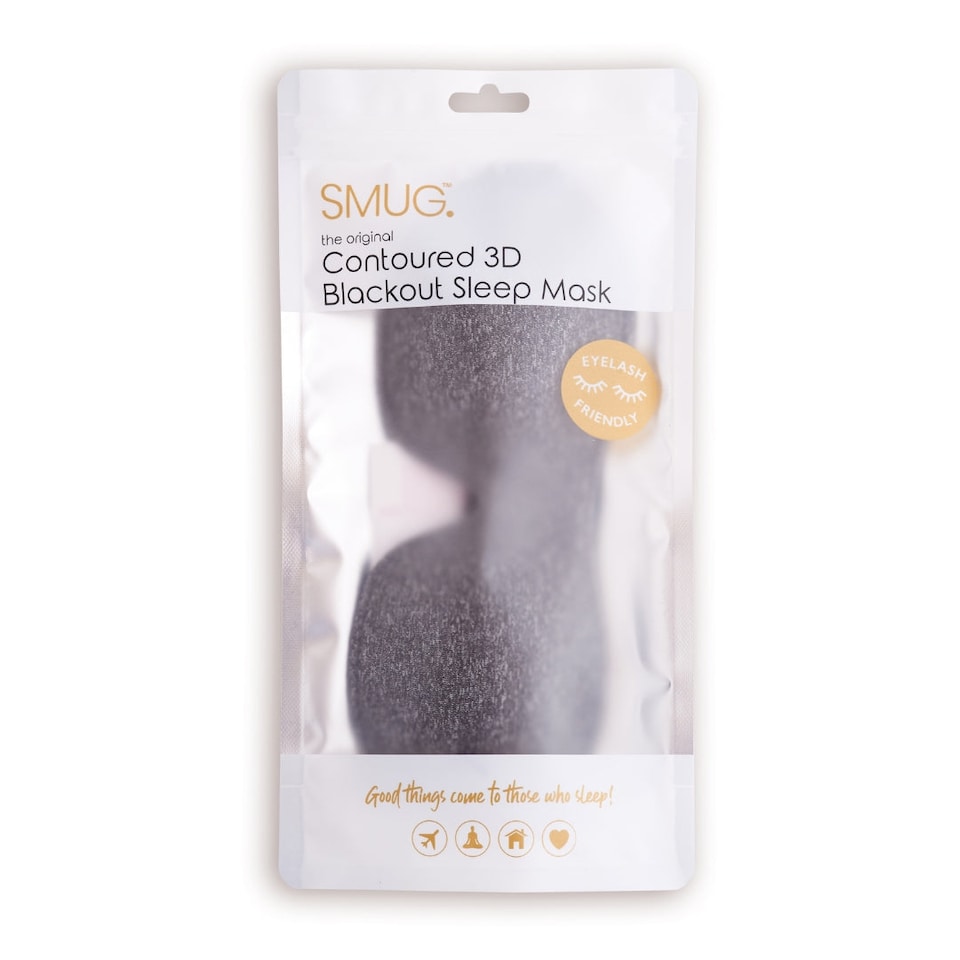 image 1 of SMUG Contoured 3D Blackout Sleep Mask - Dark Grey Marl