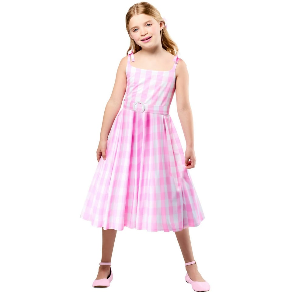 image 1 of Barbie Girls Perfect Day Costume Dress - Pink/White - 7-8 Years