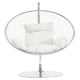 image 1 of Interiors by Premier Versatile Hanging Chair With Cream Cushions, Stylish Lounge Chair, Durable Bedroom Chair, Stable Lawn Chair