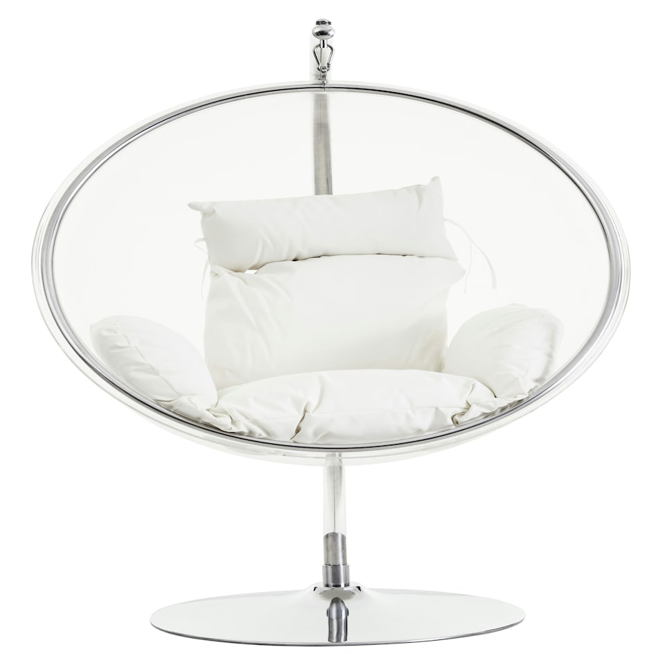 image 1 of Interiors by Premier Versatile Hanging Chair With Cream Cushions, Stylish Lounge Chair, Durable Bedroom Chair, Stable Lawn Chair