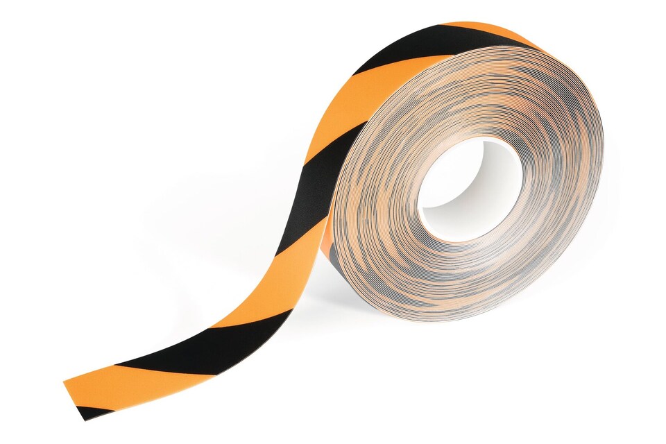 image 1 of Durable DURALINE Slip-Resistant Floor Marking Tape | 50mm x 30m | Yellow/Black