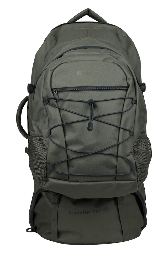 image 1 of Mountain Warehouse Traveller 60L Rucksack Detachable 20L Daypack Durable Travel Backpack