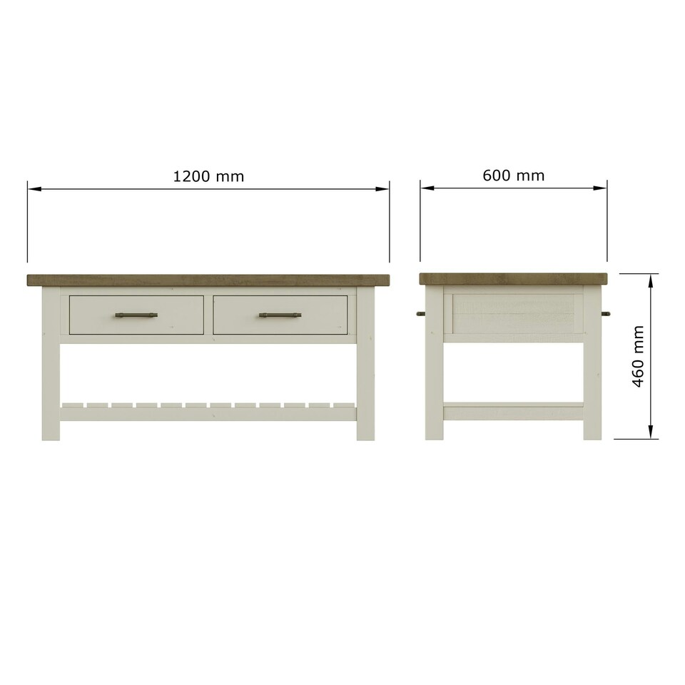 image 1 of Purbeck Truffle 2 Drawer Coffee Table N/A