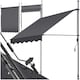 image 1 of Awning with hand crank - pressure fitted , height adjustable Black | Grey | 180 x 150 cm