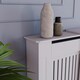 image 5 of Vida Designs Chelsea Radiator Cover Painted MDF Slatted Cabinet, White, 140-204cm