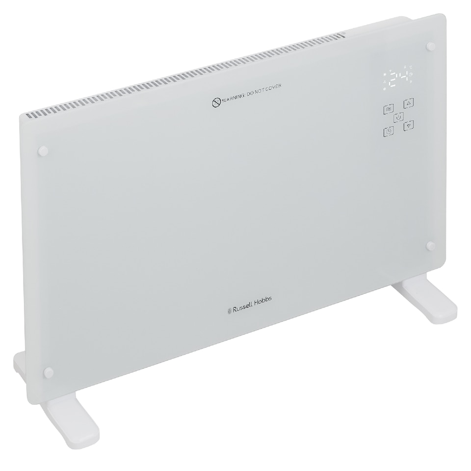 image 1 of Russell Hobbs RHPANH2006W Glass Panel Electric Heater 2000W Smart Wi-Fi Enabled in White