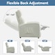 image 2 of MCC Direct Push Back Chair Teddy Fur Fabric Reclining Pushback Armchair Sofa