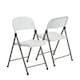 image 1 of Harbour Housewares Folding Trestle Chairs - White - Pack of 2 | White | White