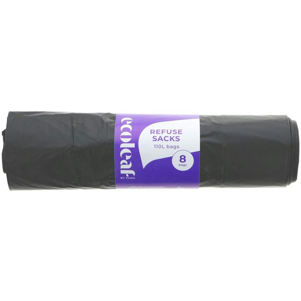 Recycled Plastic Refuse Sacks 110L (Ecoleaf)