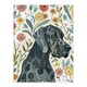 image 3 of Great Dane Pet With Flowers Dog Lover Watercolour Black Framed Wall Art Print A4