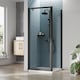 image 2 of Ruwa Pivot Suite & 6mm Glass 800x800mm Tray, Door & Side Panel Black | Black | Matt Black | 3