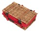 image 3 of 34cm Packaging Wicker Picnic Basket with Lining | Red | Red | One Size
