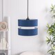 image 2 of ValueLights Sophia Pair of Small Navy 2 Tier Ceiling Light Shades | Blue
