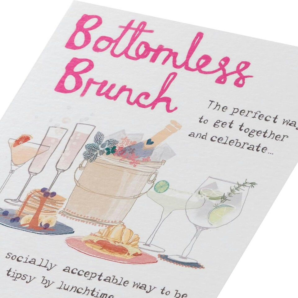 image 1 of Funny Bottomless Brunch Design Birthday Card
