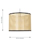 image 8 of Set of 2 Woven - 25cm Wicker Easy Fit Pendant Shades | Brown | Black | Medium | 2