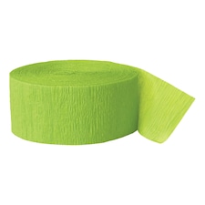 Unique Party Crepe Streamer Roll (81ft) - Lime Green - One Size