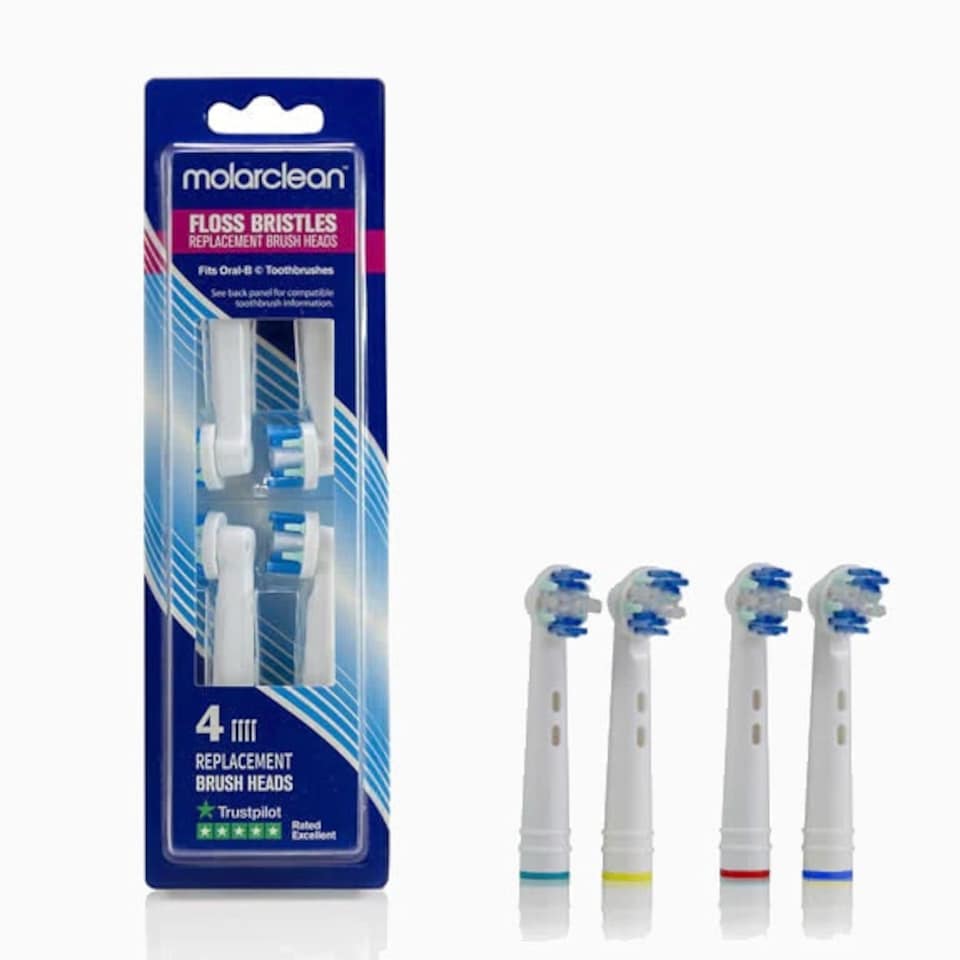image 1 of Molarclean Floss Toothbrush Heads 4 Heads (oral-b compatible)