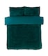 image 1 of Chunky Ribbed Fur Polyester Duvet Cover Set with Pillowcase | Green | Single | 1