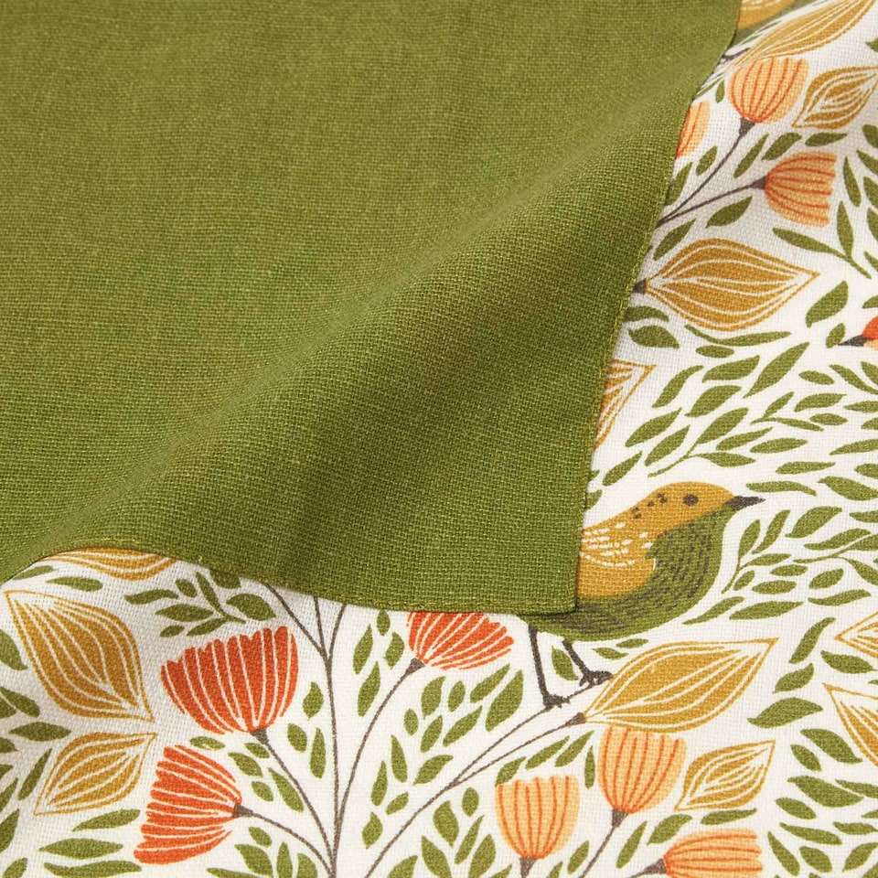 image 1 of Homescapes Cotton Song Bird Apron - 70 x 85 cm