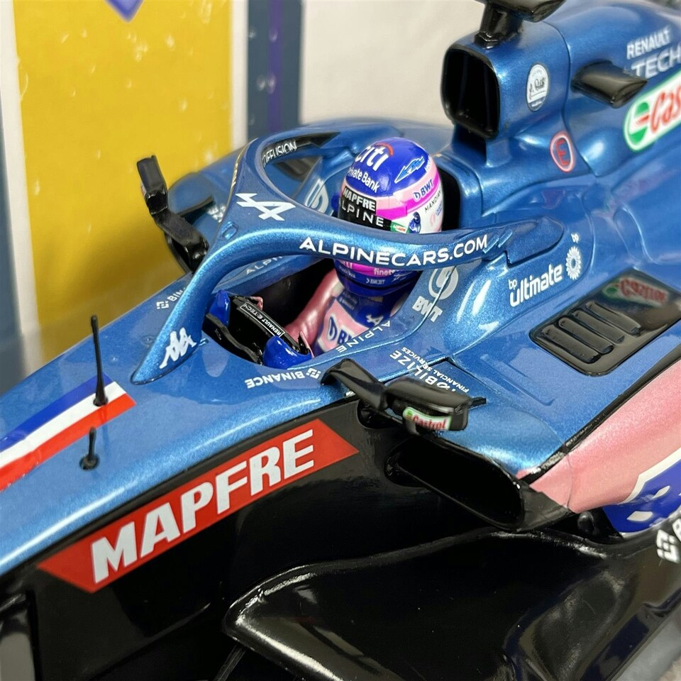 image 1 of Fernando Alonso #14 Alpine A522 Monaco GP 2022 1:18 Scale Solido 1808803
