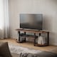 image 3 of URBNLIVING Wide TV Unit Stand S-Tube Entertainment Centre with Storage Shelf, Modern Living Room Cabinet | Bronze | Rustic Brown | One Size | 1