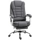 image 1 of Vinsetto Computer Office Chair Home Swivel Task Recliner w/ Footrest, Arm, Grey