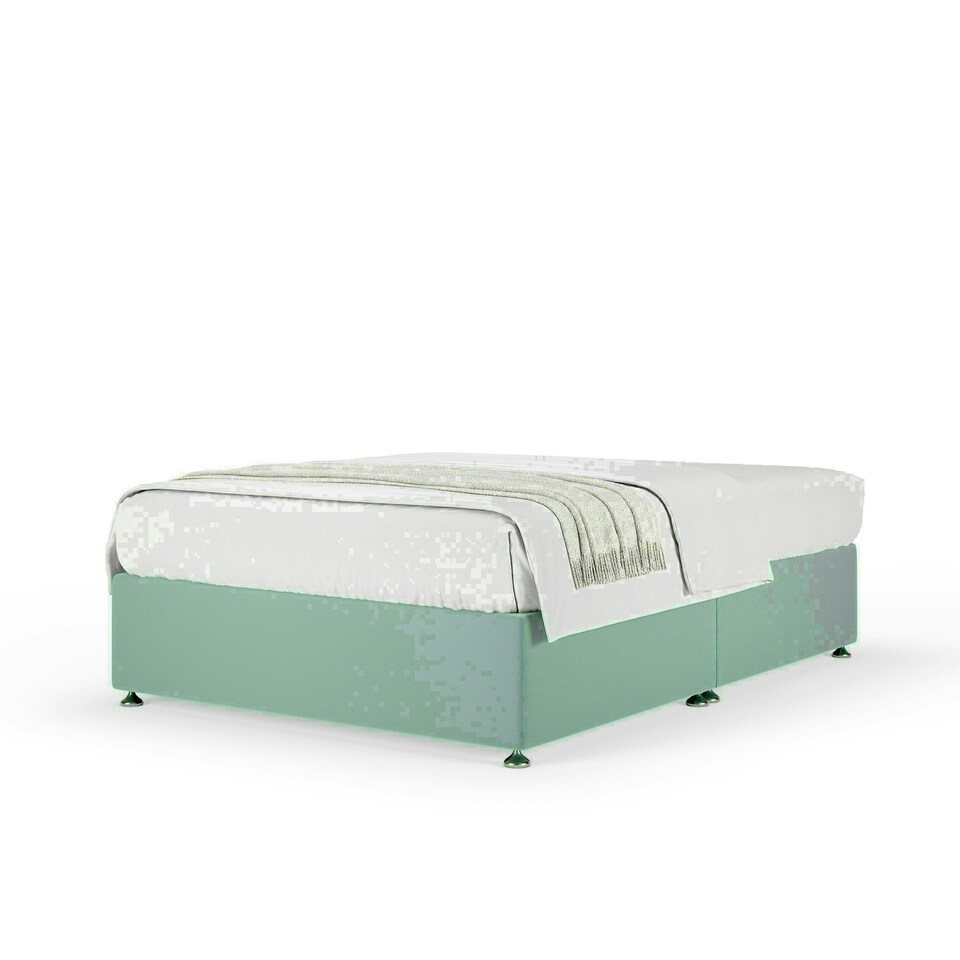 image 1 of Neptune Spring Duckegg Plush Velvet Divan Set Single