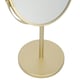 image 4 of Harbour Housewares Pedestal Mirror - 18.5cm x 34.5cm - Gold Gold