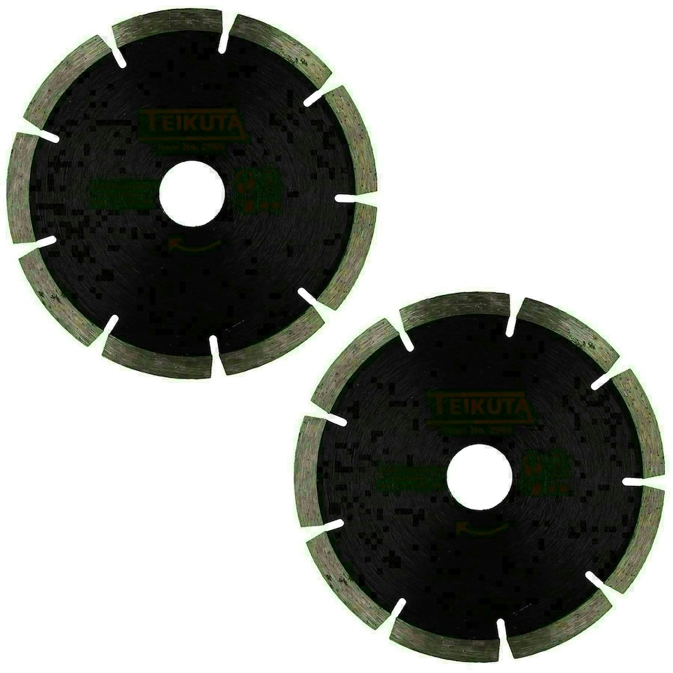 image 1 of 125mm (5") x 6.4mm Diamond Mortar Raking Disc Pointing Disc Blade Masonry 2pk