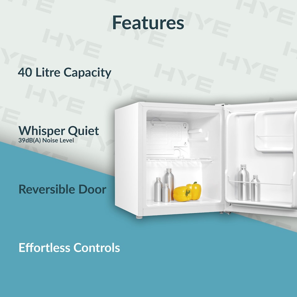 image 1 of HYE Mini Fridge 40 Litre Table Top Fridge - White RF01MBF40W01 | White