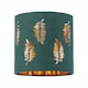 image 3 of Set of 2 Romana - Brushed Chrome Touch Operated Table Lamps Bedside Lights Dark Green Fern Shade Silver | Green