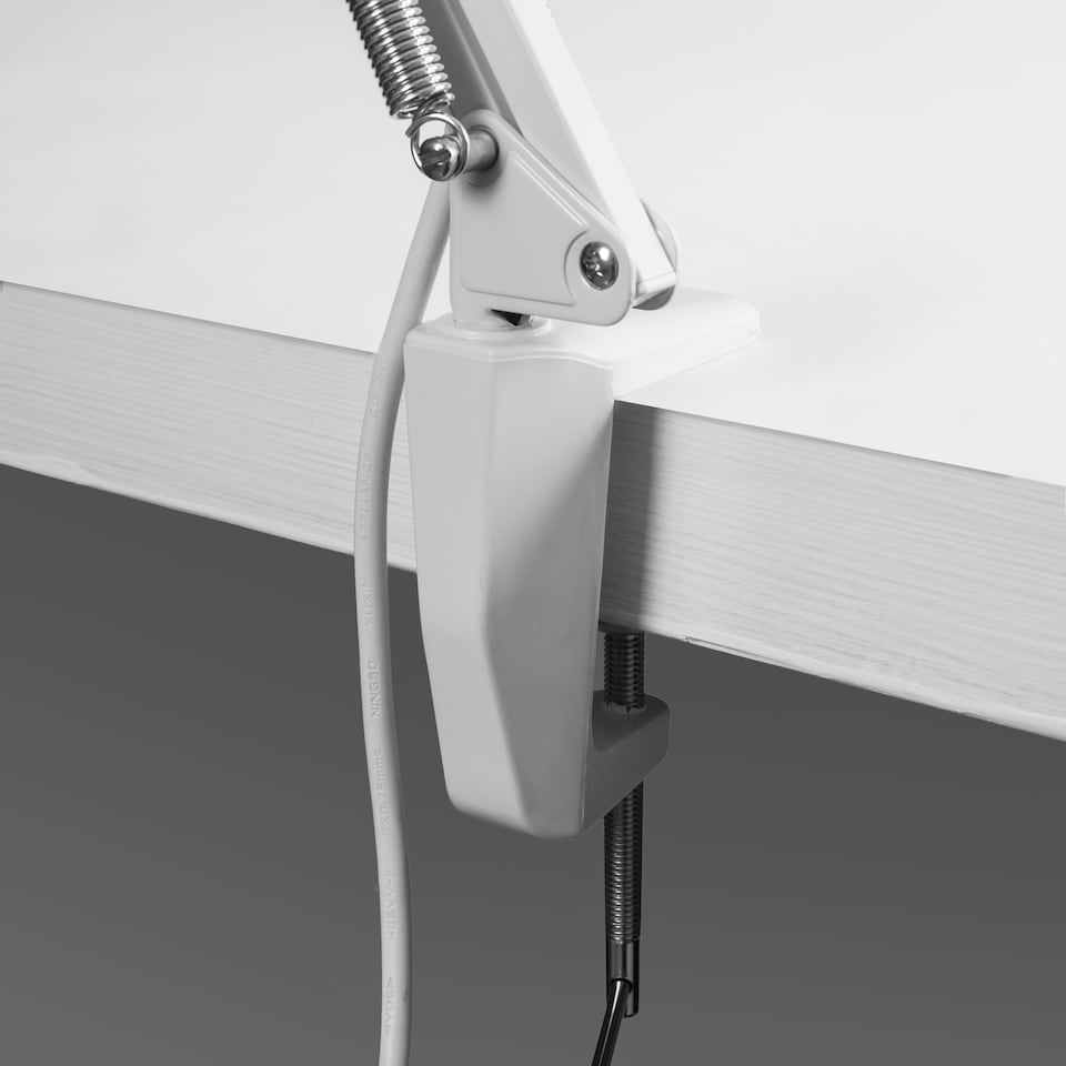 image 1 of PURElite LED Swivel Magnifying Lamp - Clip-on Table & Desk Lamp, Flexible Neck, 10cm Lens with 2x Magnification