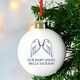 image 5 of Personalised Angel Wings Bauble