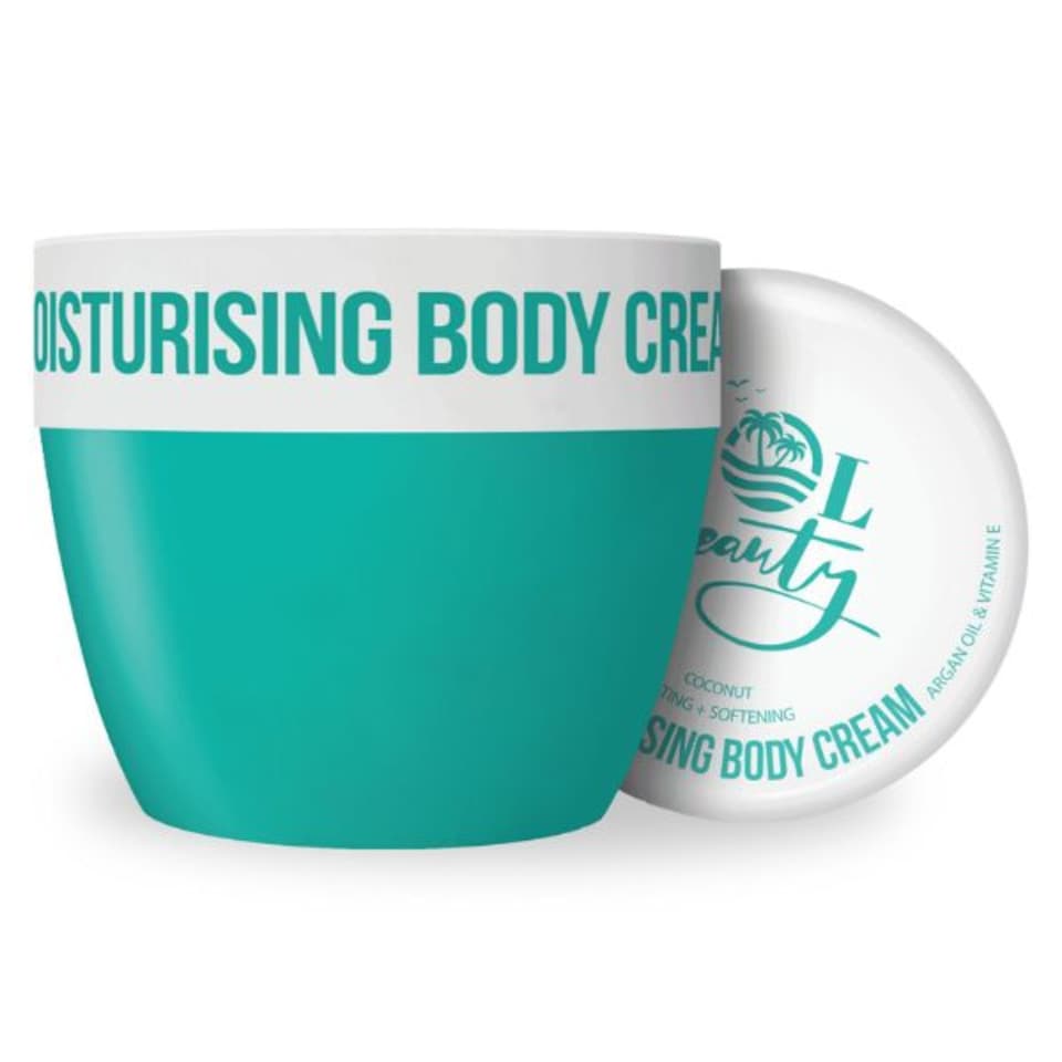 image 1 of Sol Beauty Coconut Moisturising Body Cream with Coconut Oil, Argan Oil & Vitamin E, Hydrating and Softening Vegan Friendly Body Cream 220ml