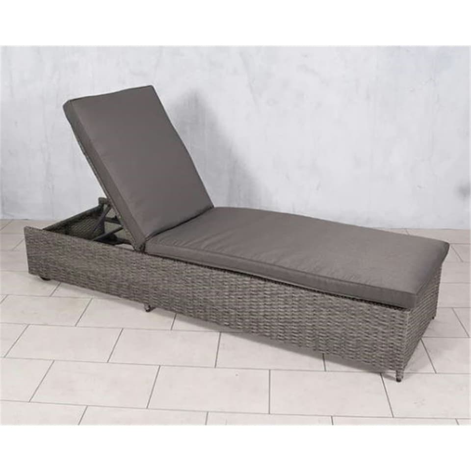 image 1 of Premium Rattan Garden Sun Lounger